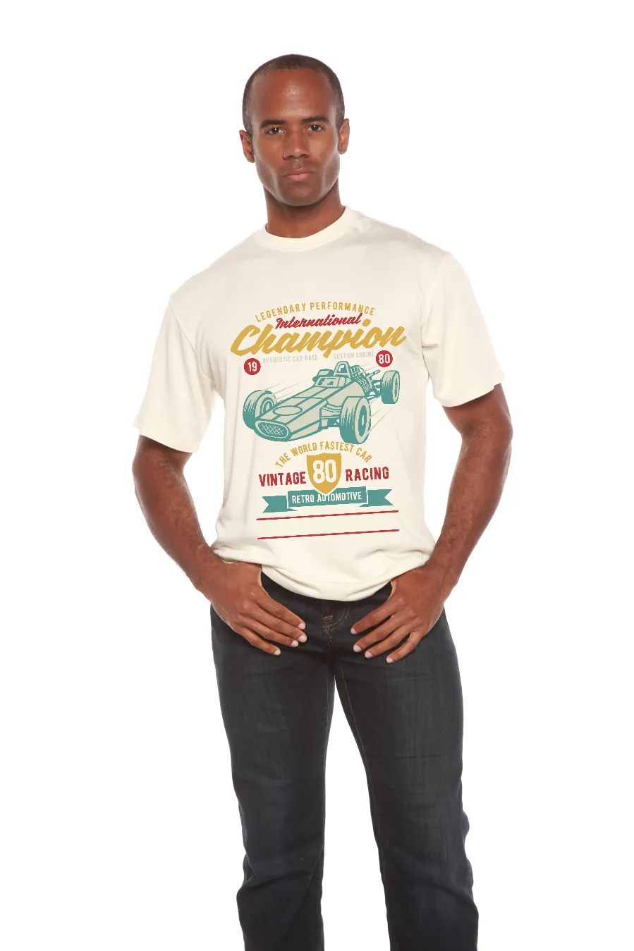 International Champion Men's Bamboo Viscose/Organic Cotton Short Sleeve Graphic T-Shirt