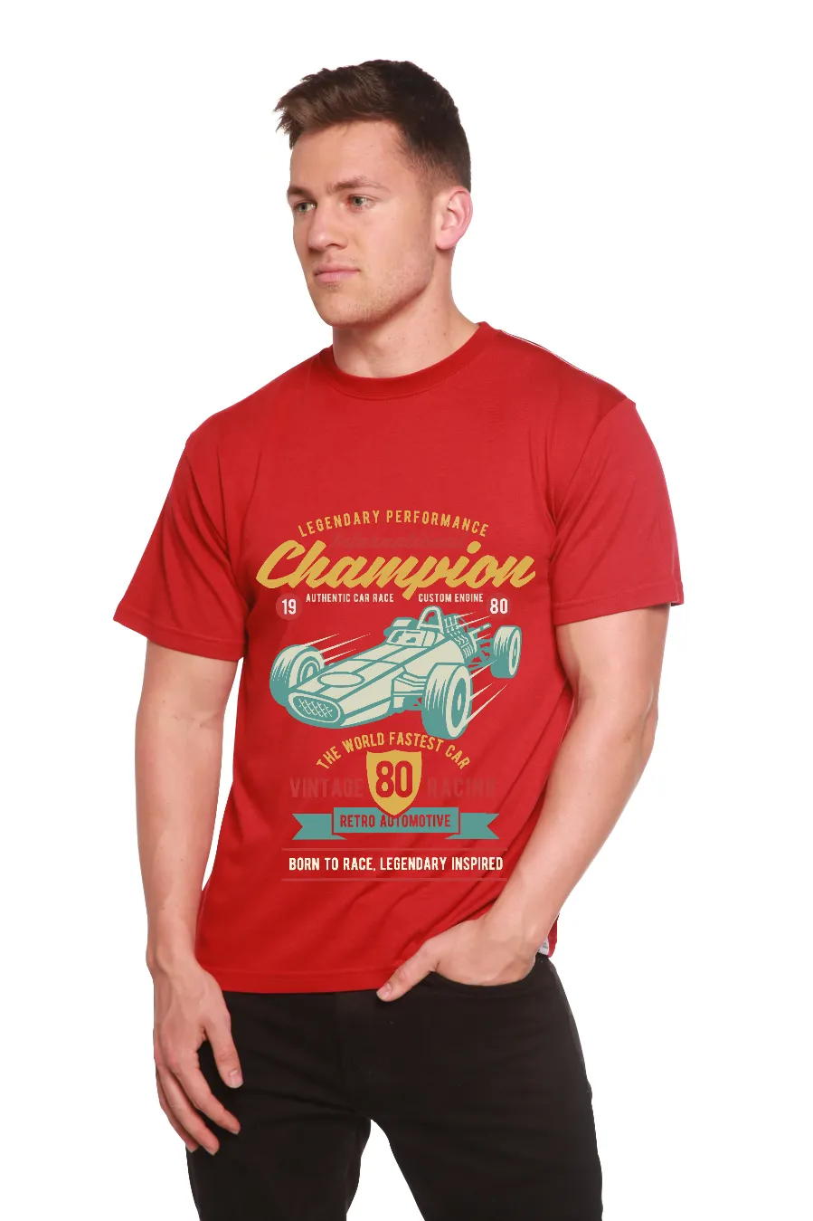 International Champion Men's Bamboo Viscose/Organic Cotton Short Sleeve Graphic T-Shirt