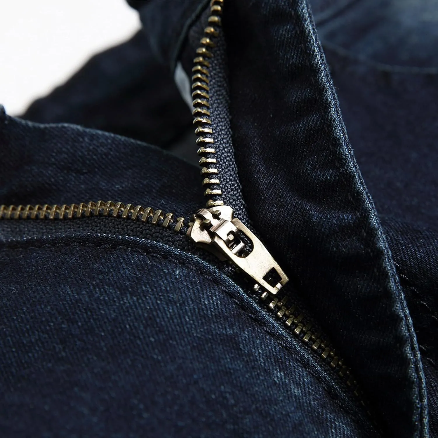 Jeans for Men 2023 Straight Stretch Cotton Denim Pants Casual Stylish Buckle Zipper Distressed Stretchy Trousers