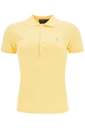 julie slim fit five button polo shirt 211870245030 CORN YELLOW/C6103