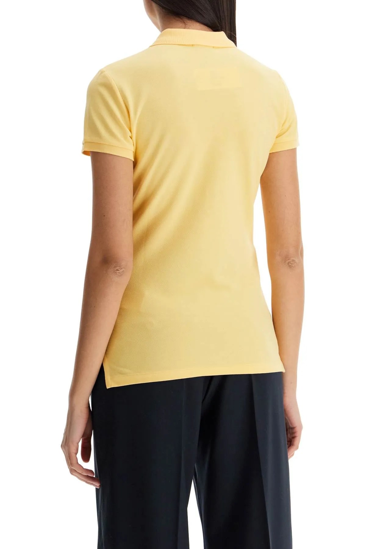 julie slim fit five button polo shirt 211870245030 CORN YELLOW/C6103