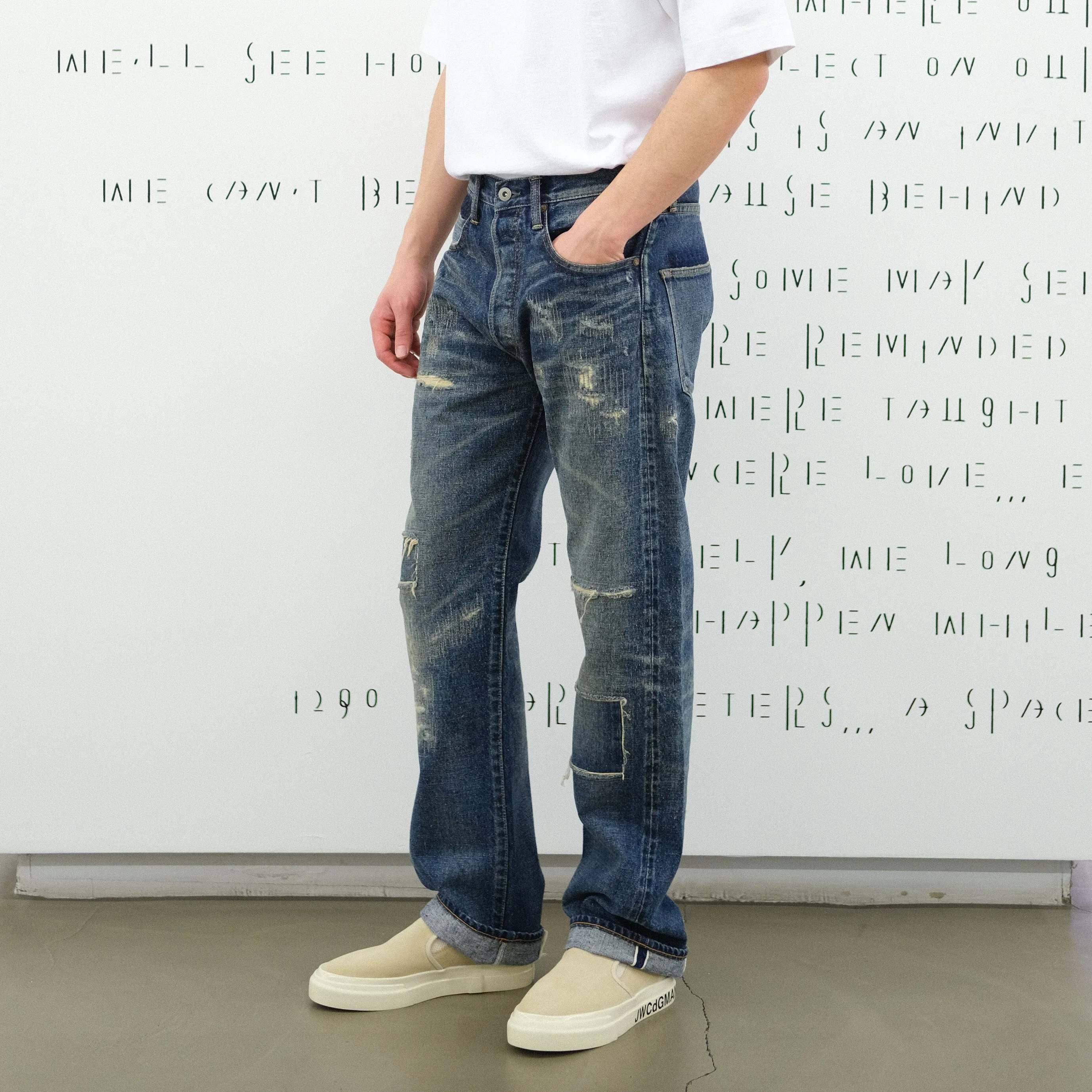 Junya Watanabe MAN x New Manual Selvedge Denim Distressed Jeans