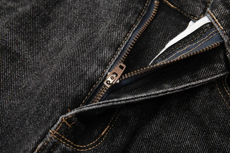 KSTUN Men's Jeans Black Gray Stretch Slim Straight Regular Fit Men Denim Pants Casaul Trousers Spring And Autumn High Quality