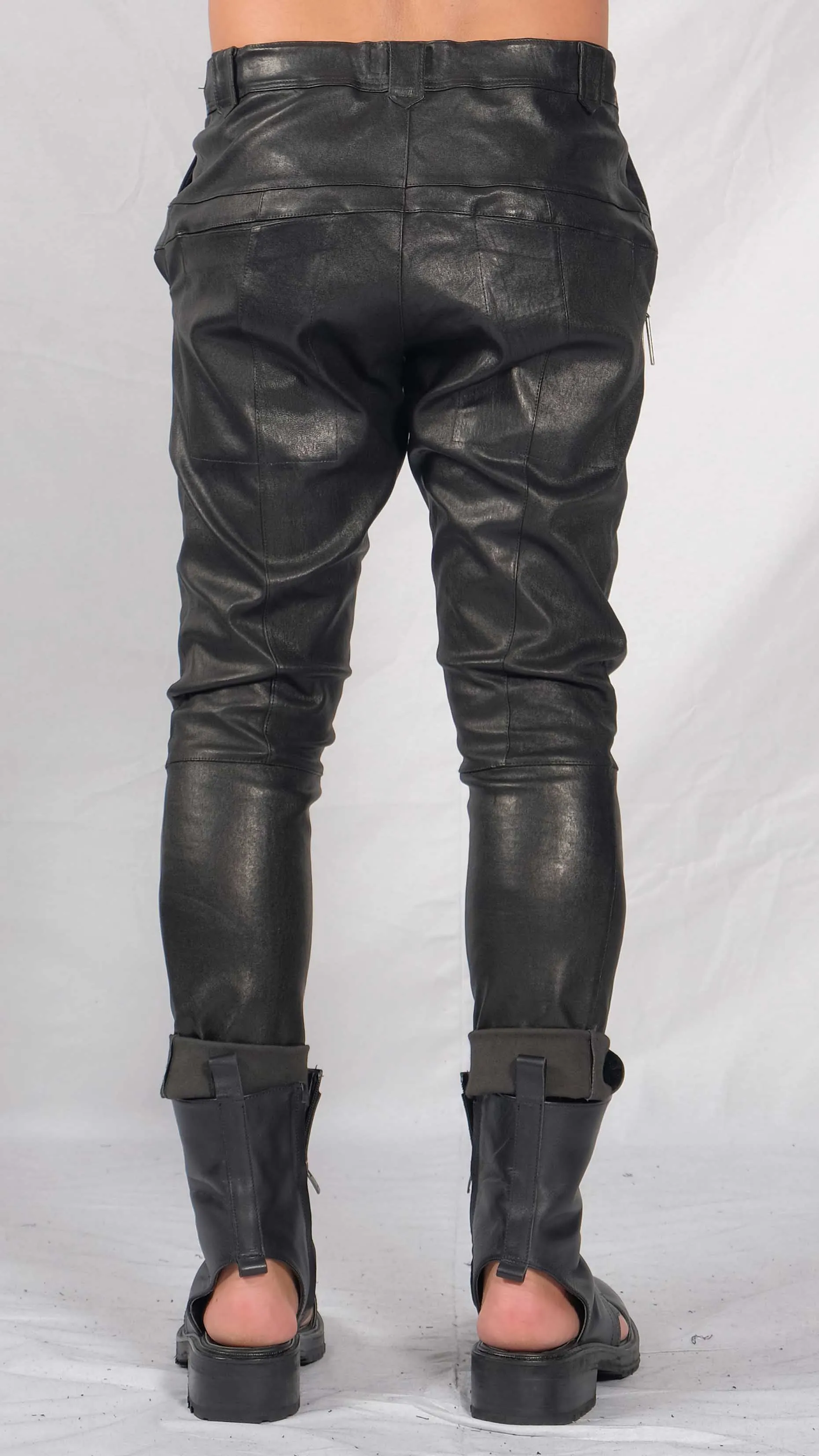 Leather Slim Stretch Pants