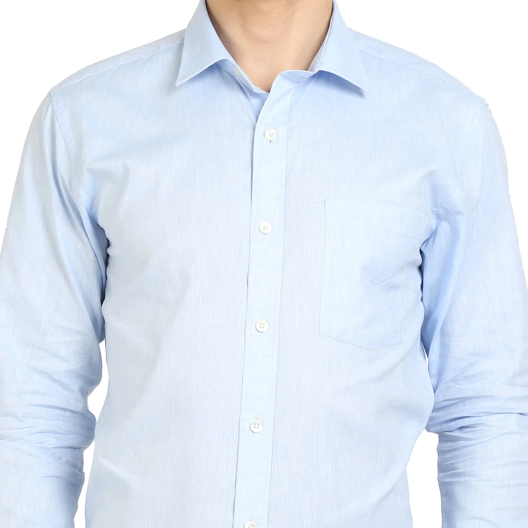 Light Blue Cotton Full Sleeve Shirt