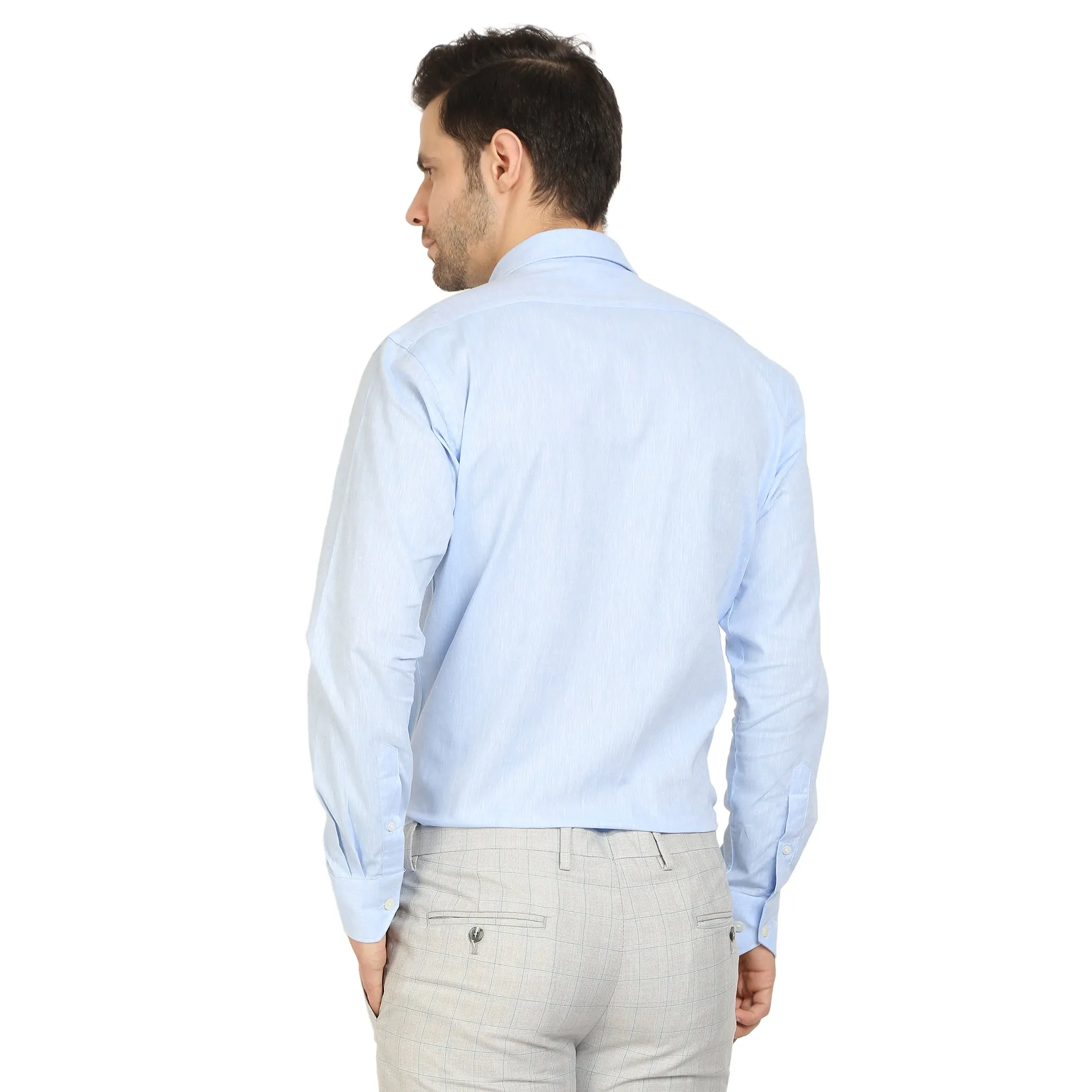 Light Blue Cotton Full Sleeve Shirt