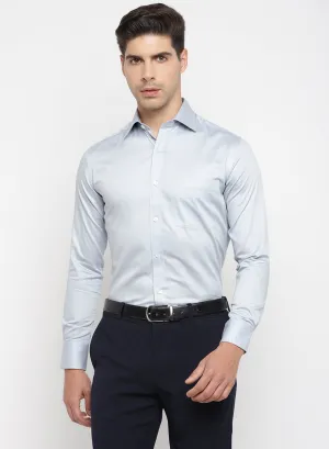 Light Grey Cotton Full Sleeve Shirt