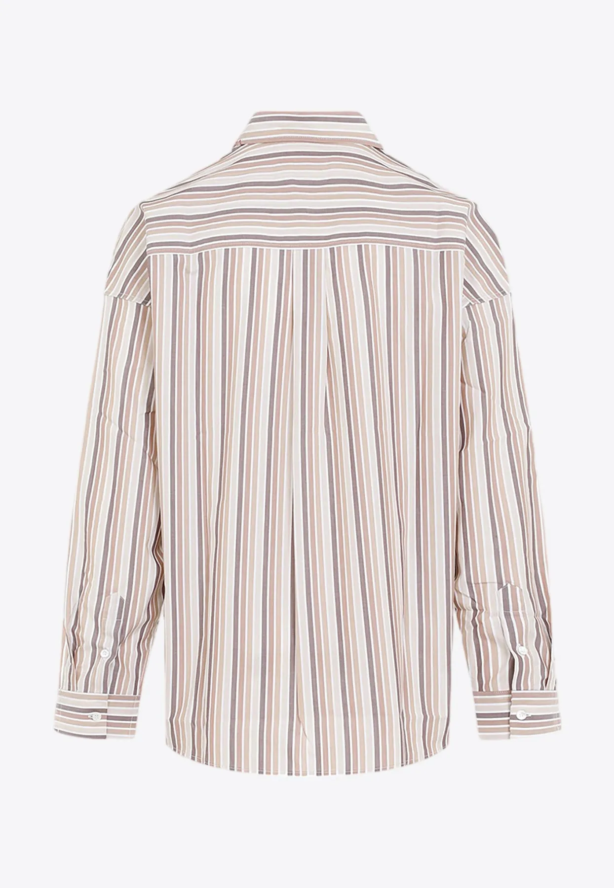 Long-Sleeved Double-Side Striped Shirt