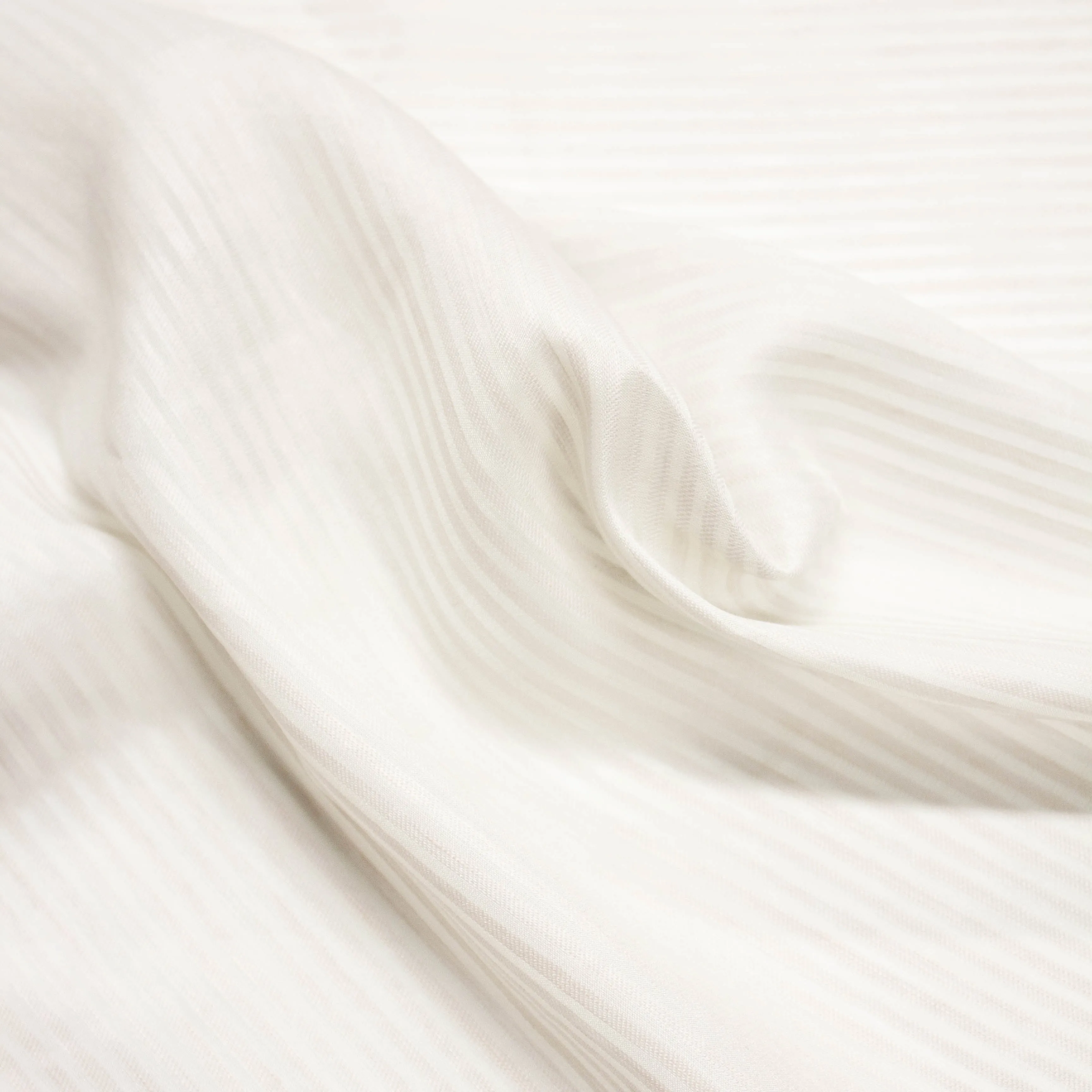 Lude Greige Striped Cotton Silk Blend