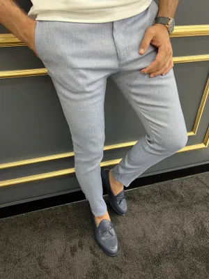 Luke Slim Fit Blue Trouser