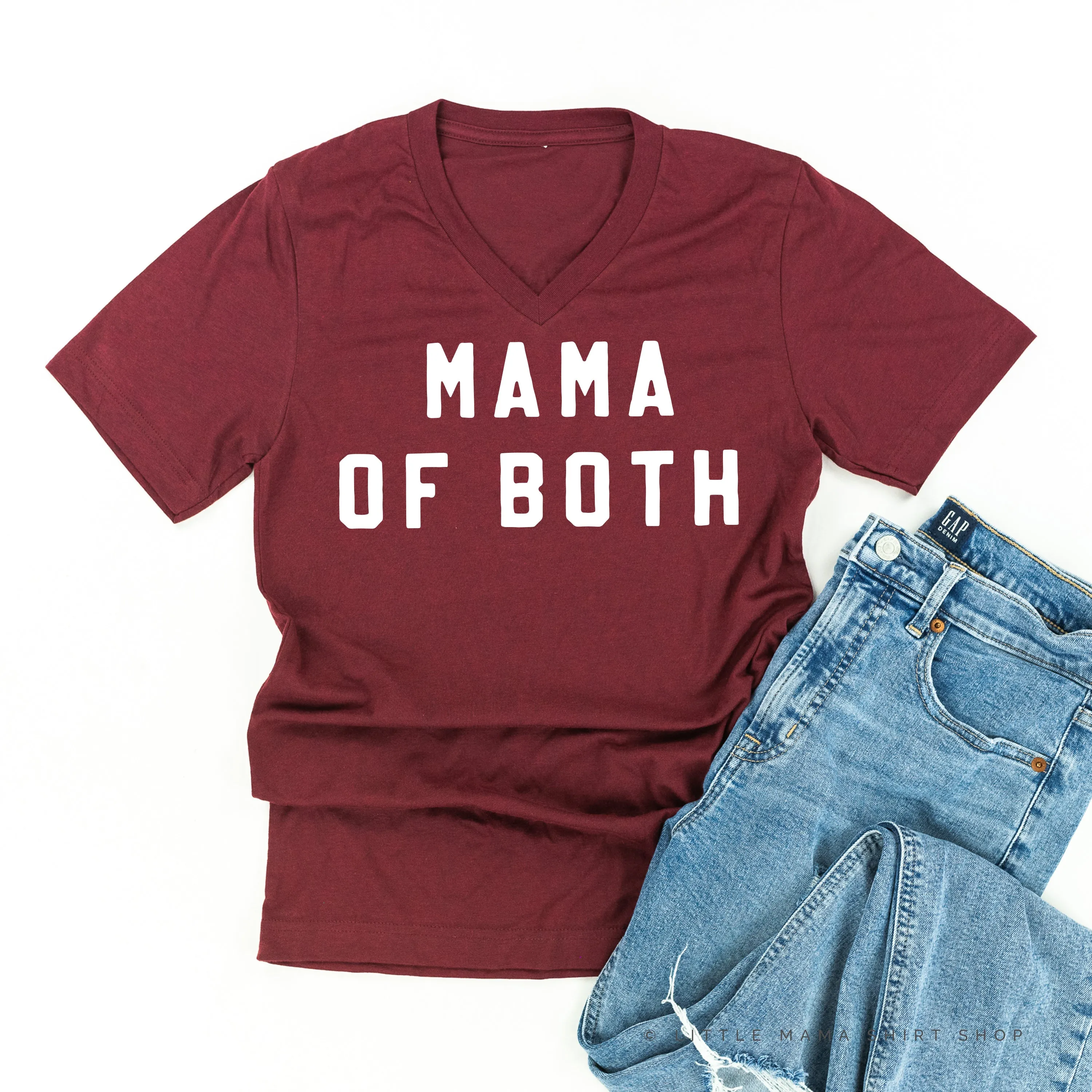 MAMA OF BOTH - (Block Font) - Unisex Tee
