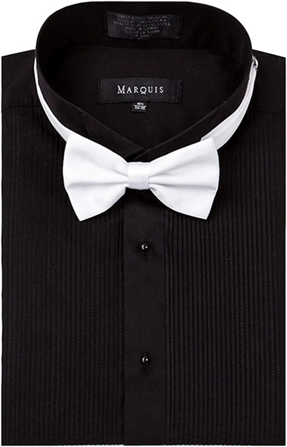 Marquis Wing tip Collar Tuxedo Shirt with Bow tie