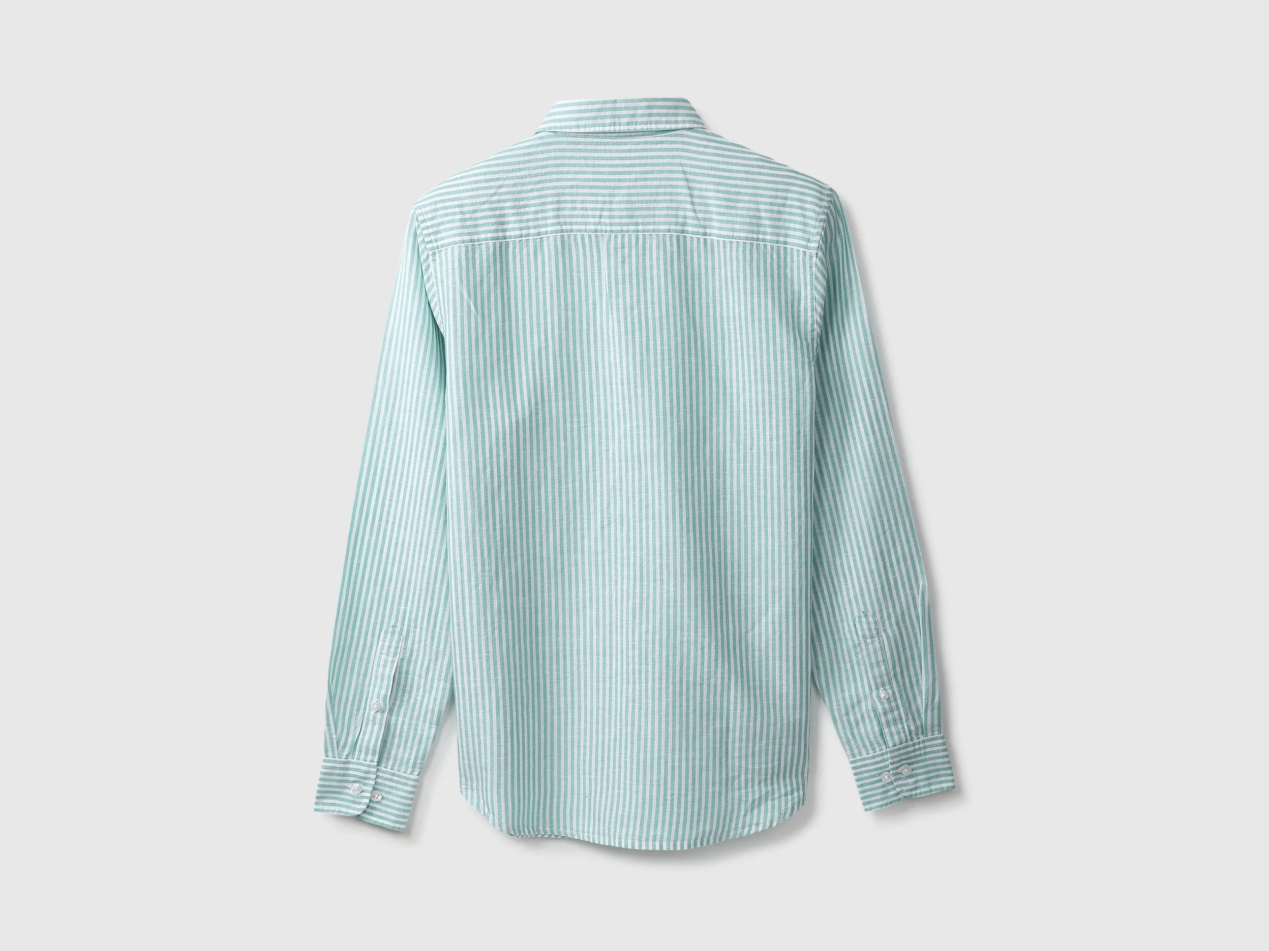 Men Blue Striped Slim Shirt
