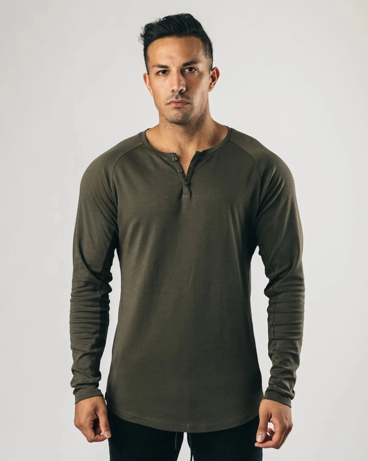 Men Casual Polo Shirts Cotton Without Collar Long Sleeve Tee Tops Man Streetwear Solid Color Shirt
