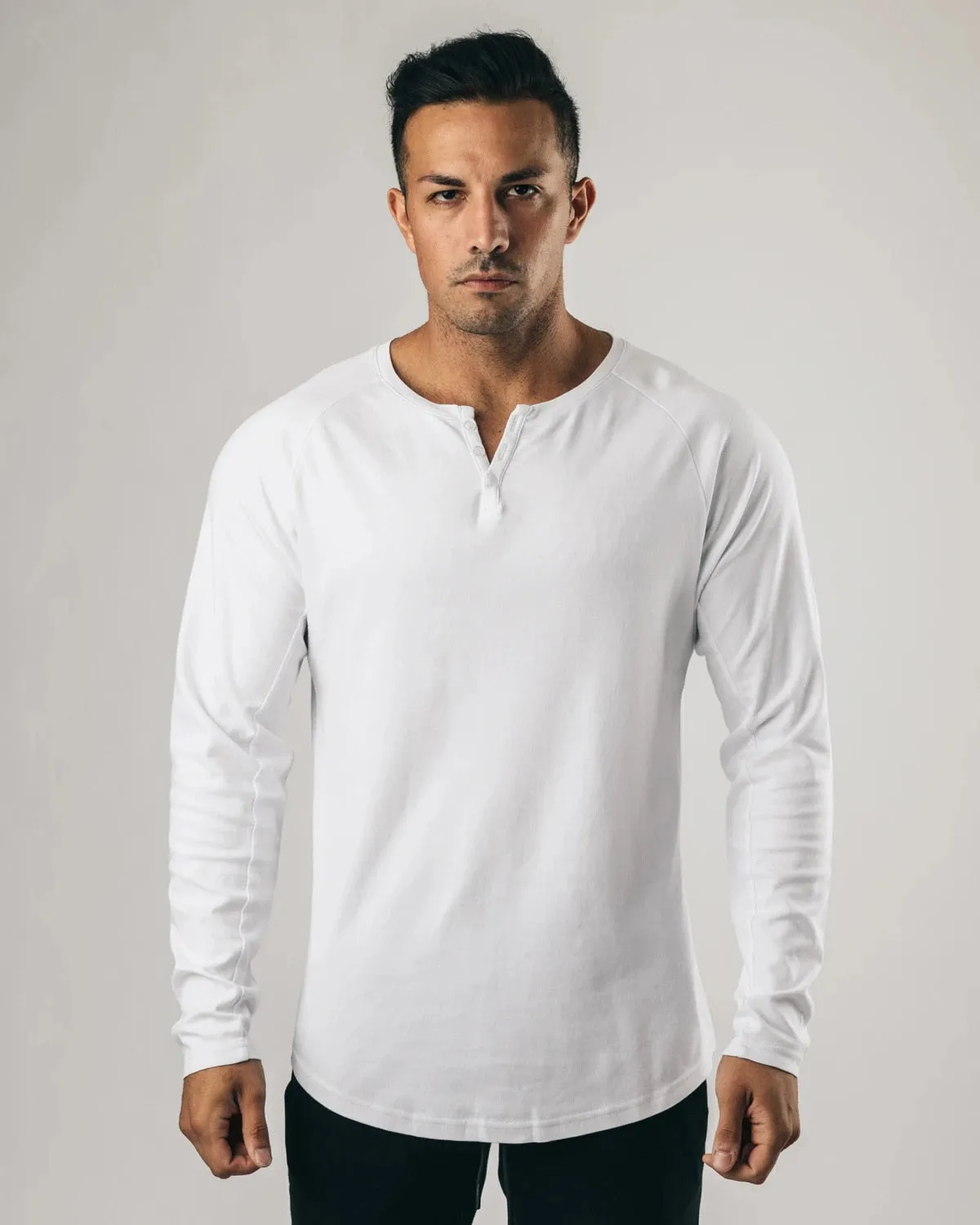 Men Casual Polo Shirts Cotton Without Collar Long Sleeve Tee Tops Man Streetwear Solid Color Shirt