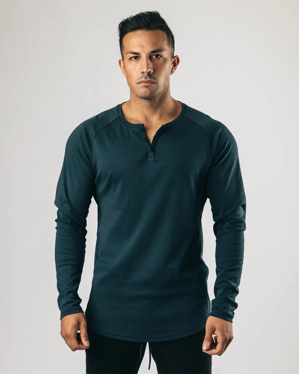Men Casual Polo Shirts Cotton Without Collar Long Sleeve Tee Tops Man Streetwear Solid Color Shirt