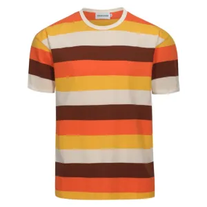 Men's 70s Retro Striped Cotton T-Shirt