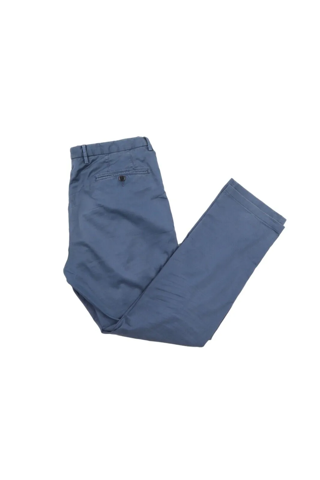 Men's BOGLIOLI Navy Blue Cotton Dyed Chino Pants Trousers Size 46 R / 30