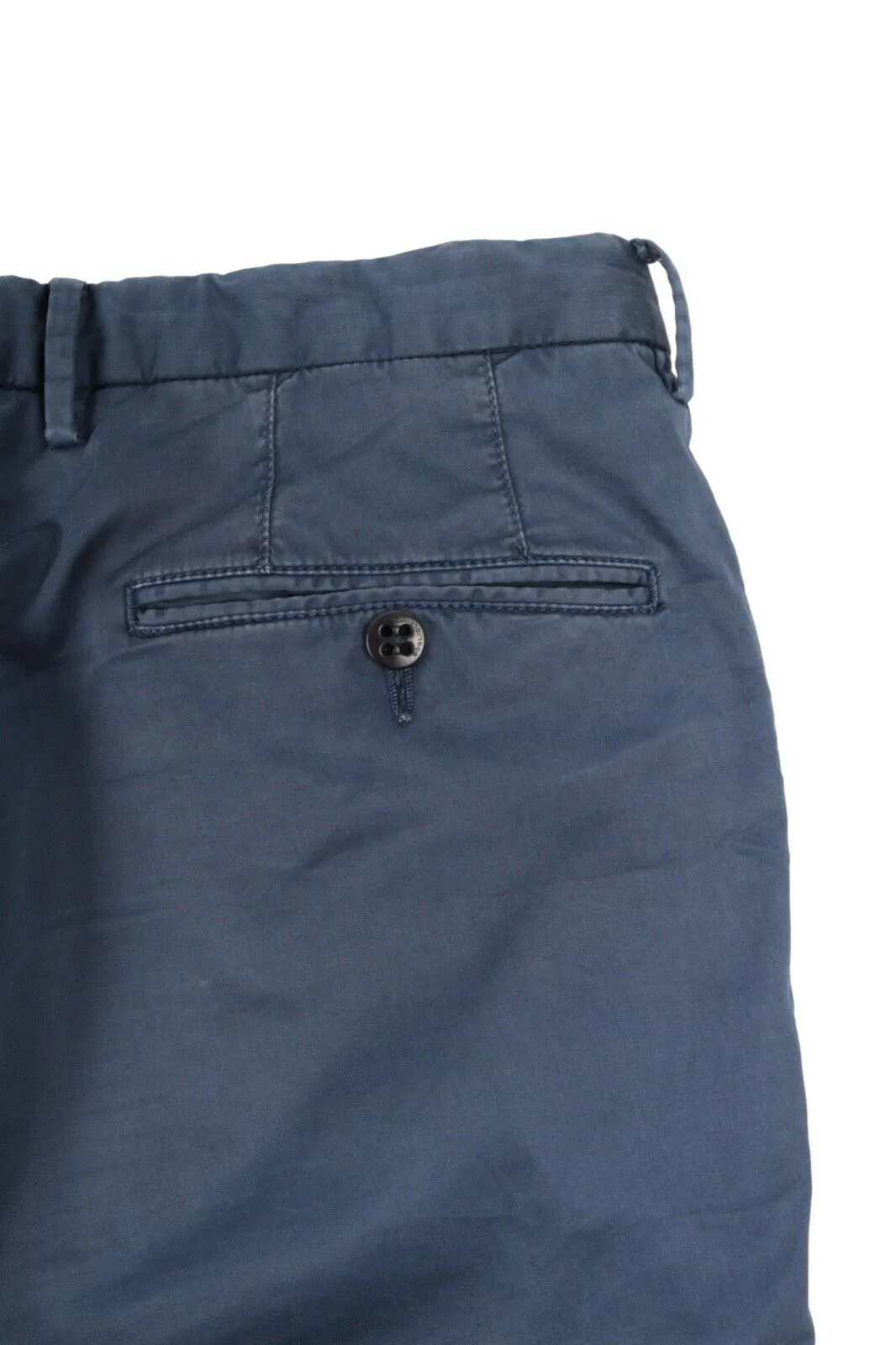 Men's BOGLIOLI Navy Blue Cotton Dyed Chino Pants Trousers Size 46 R / 30