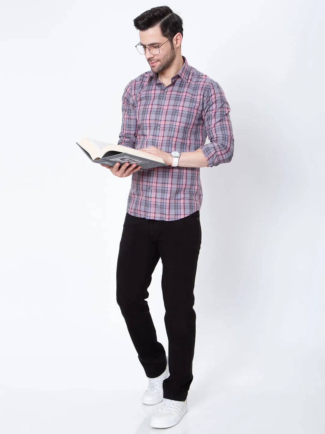 Mens Check Casual Shirt