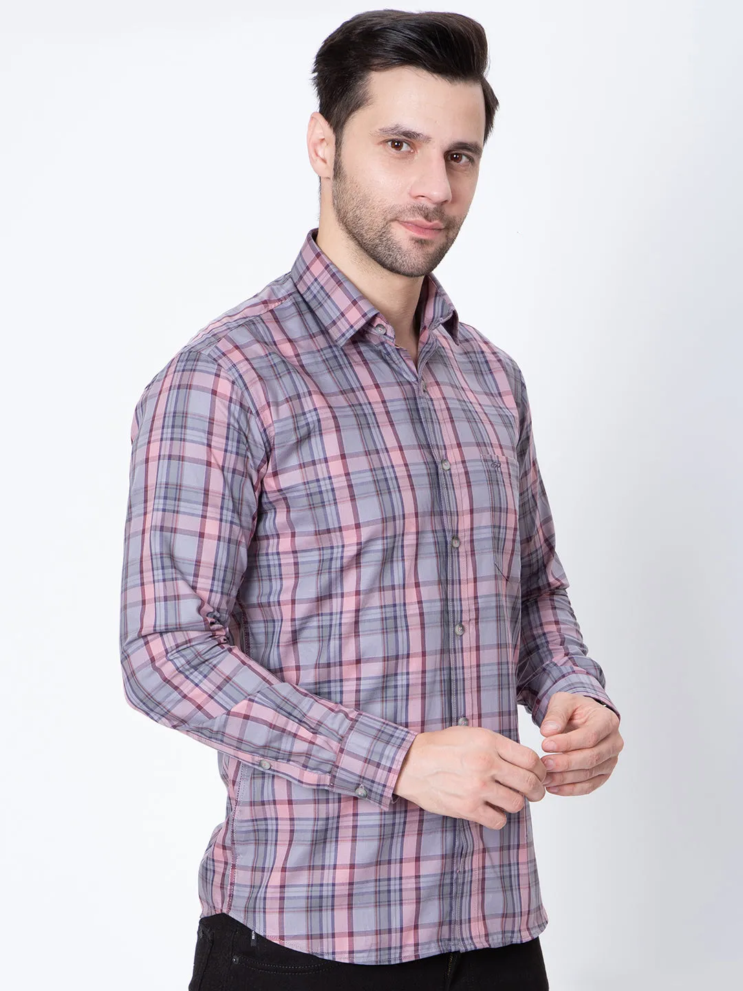 Mens Check Casual Shirt