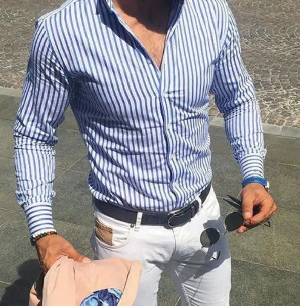 Men's Clothing - Hot Sale Men's Casual Striped Shirt