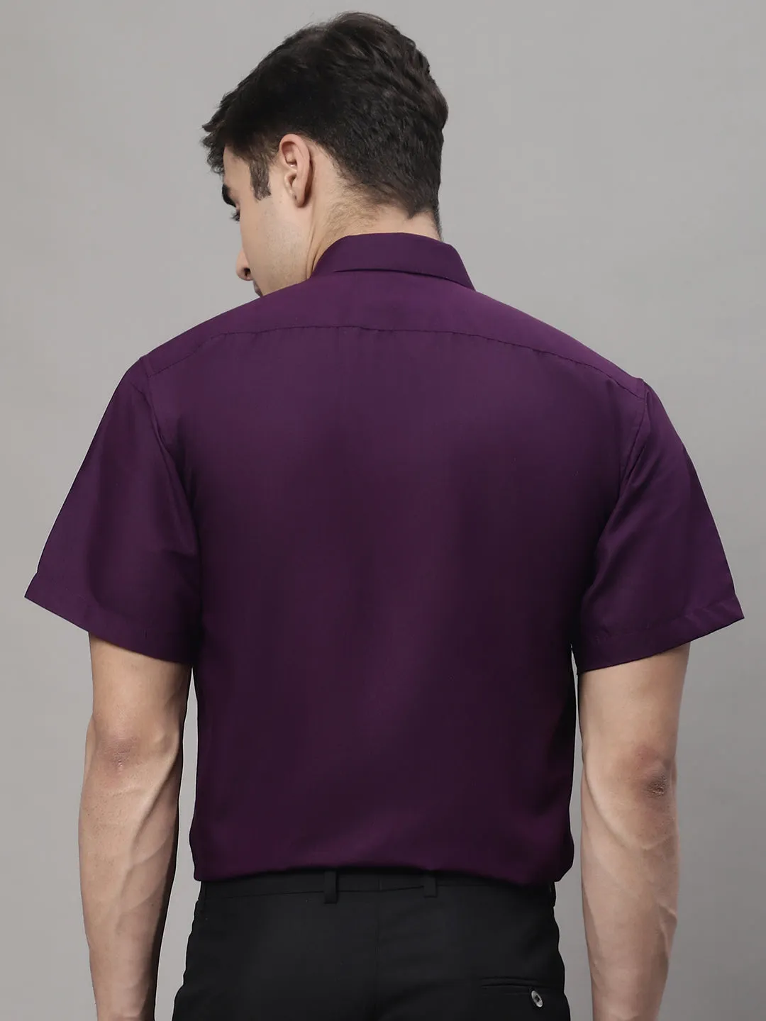 Men'S Cotton Half Sleeves Solid Formal Shirts