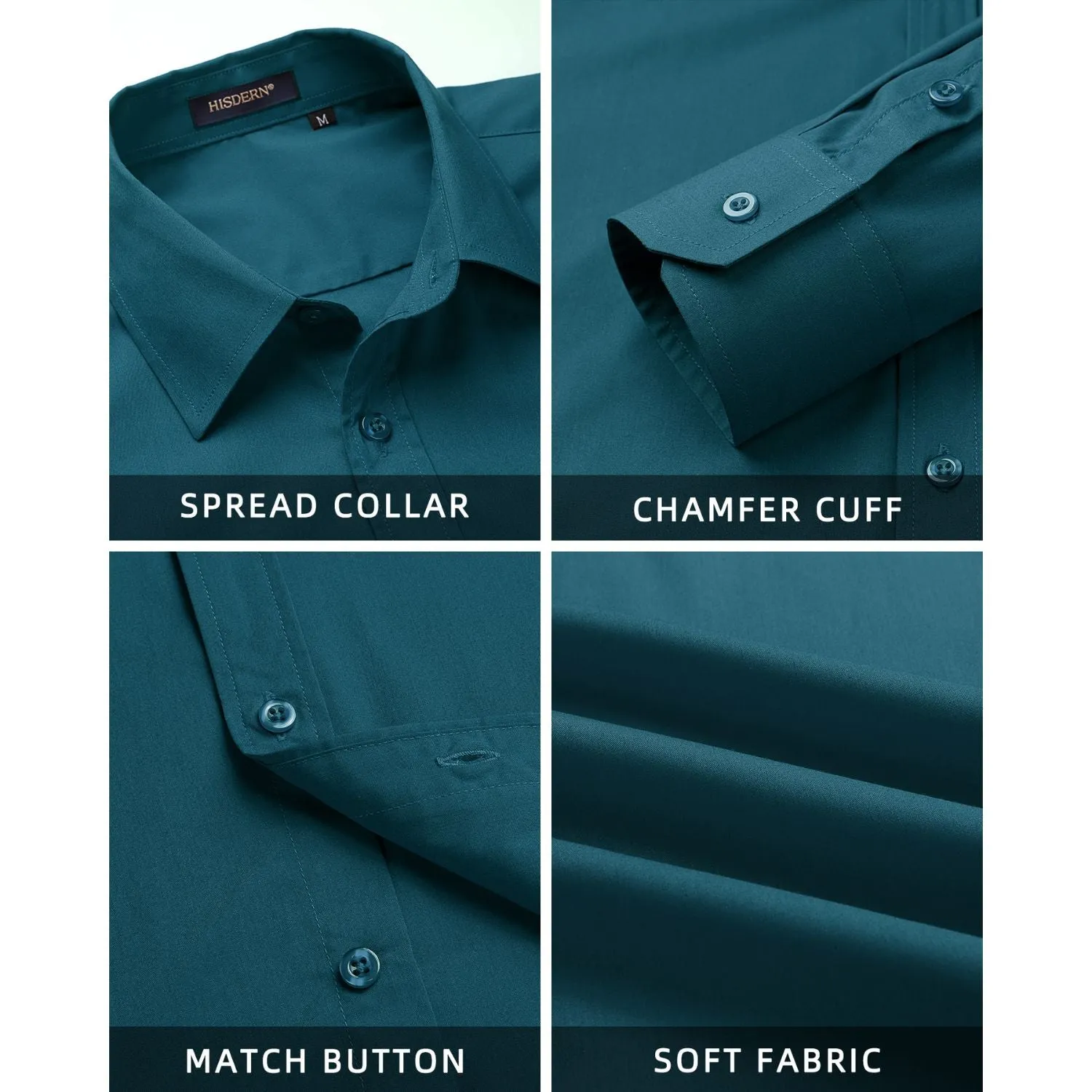 Men's Dress Shirt with Pocket - TEAL