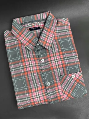 Men's Multicolor Grey Check Shirt