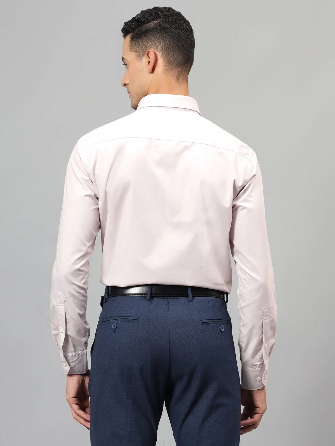 Men's Purple Solid Full Sleeves Formal Shirt
