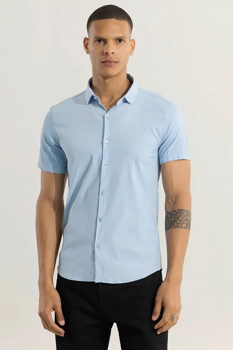 Men's Solid Slim Fit Cotton Casual Shirt with Spread Collar & Full Sleeves