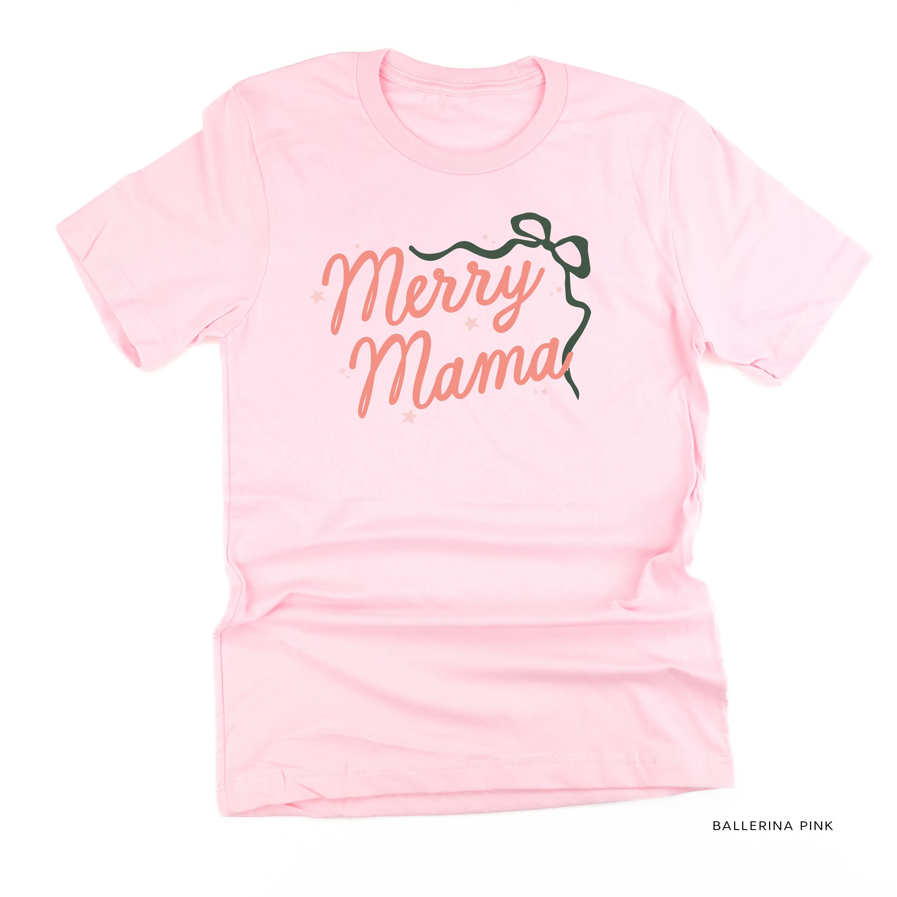 Merry Mama With Bow and Stars - Unisex Tee