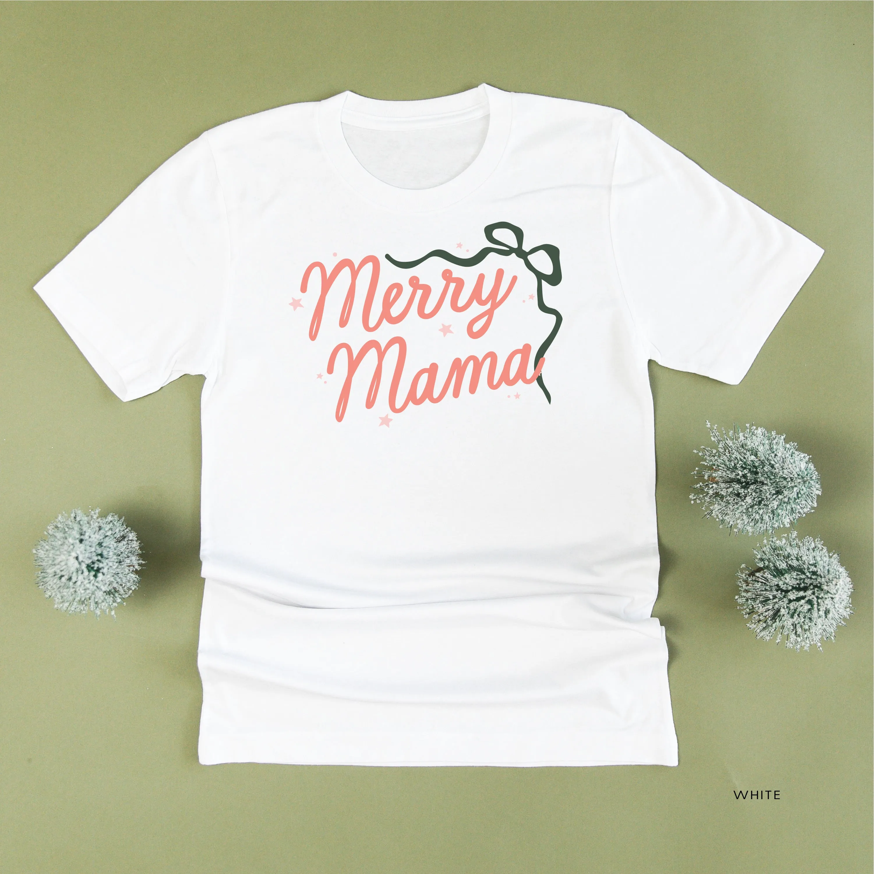 Merry Mama With Bow and Stars - Unisex Tee