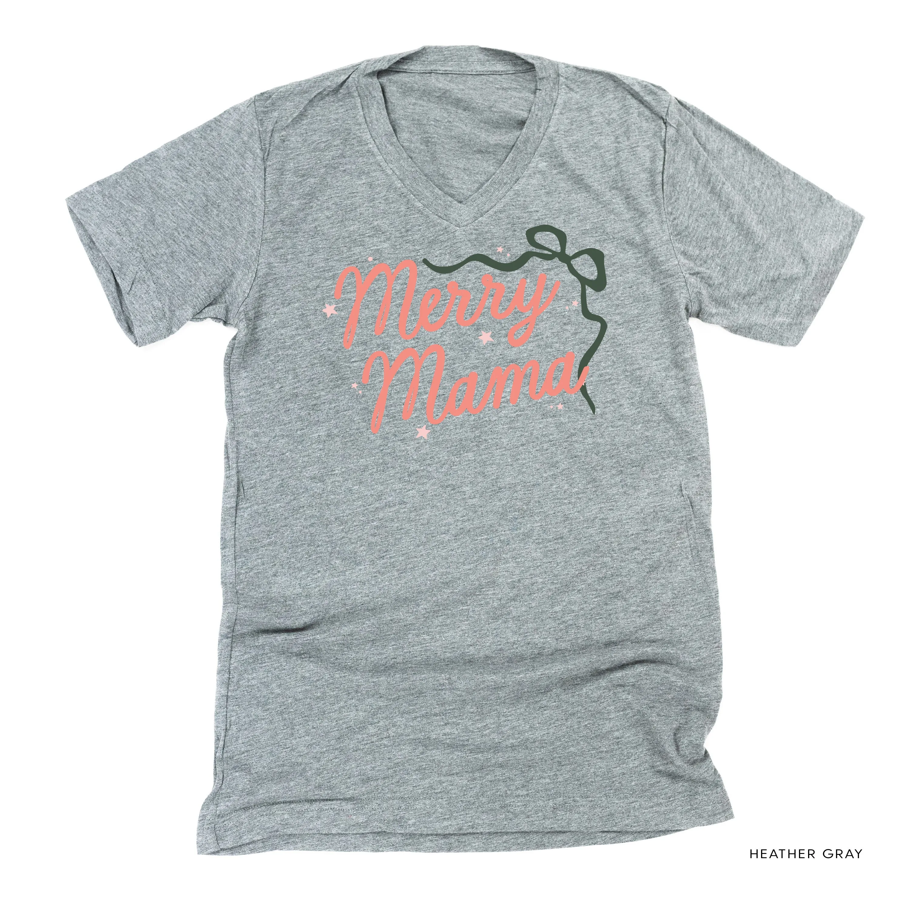 Merry Mama With Bow and Stars - Unisex Tee