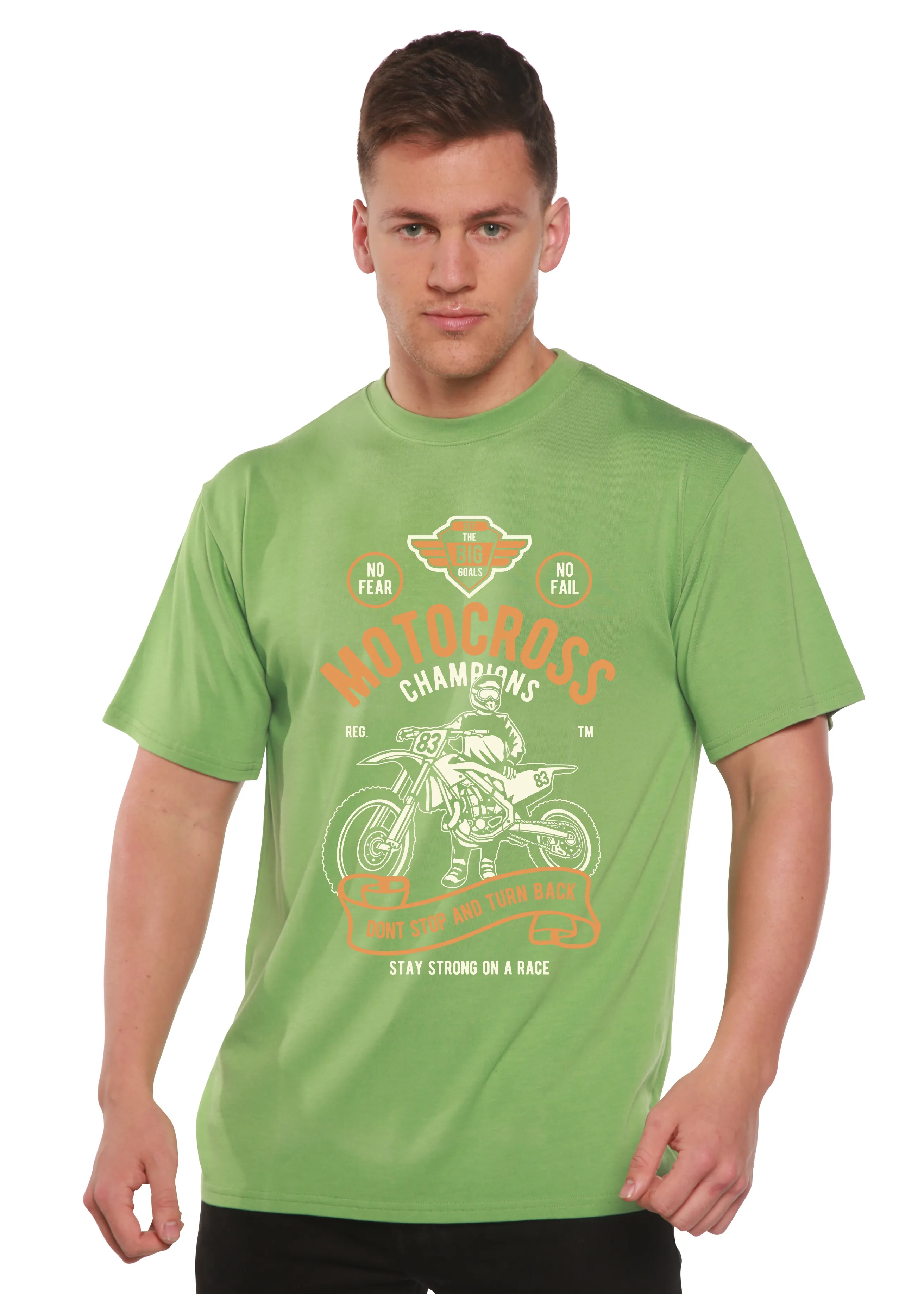 Motocross Champions Men's Bamboo Viscose/Organic Cotton Short Sleeve Graphic T-Shirt