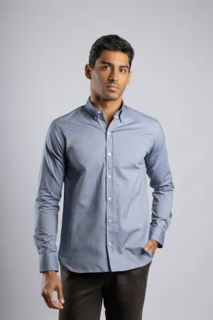 Navy Plain Oxford Shirt
