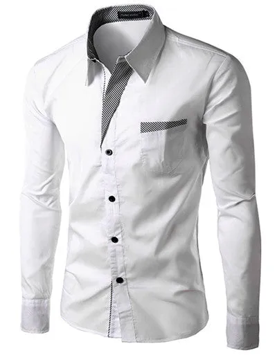 New Dress Fashion Quality Long Sleeve Shirt Men Slim Design,Formal Casual Male Dress Shirt