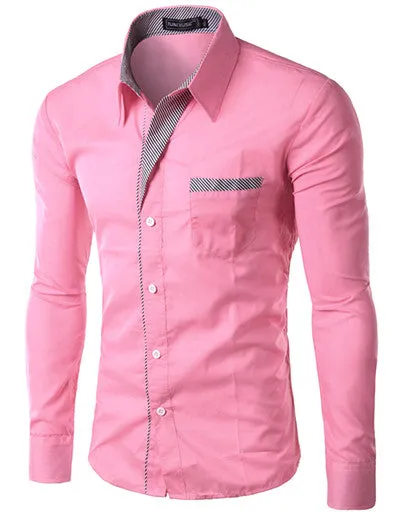 New Dress Fashion Quality Long Sleeve Shirt Men Slim Design,Formal Casual Male Dress Shirt