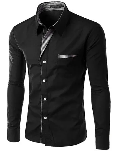 New Dress Fashion Quality Long Sleeve Shirt Men Slim Design,Formal Casual Male Dress Shirt