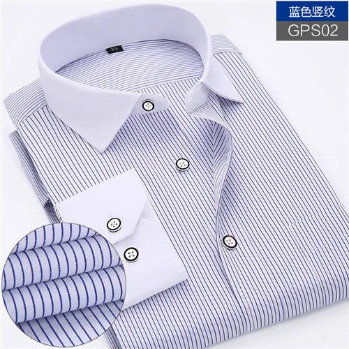 New Men's work shirts Long sleeve dress shirts