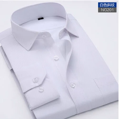 New Men's work shirts Long sleeve dress shirts