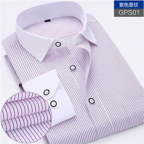New Men's work shirts Long sleeve dress shirts