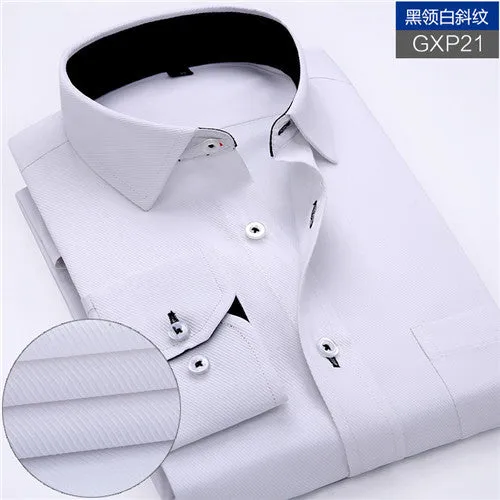 New Men's work shirts Long sleeve dress shirts