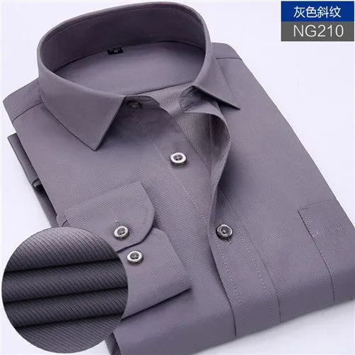New Men's work shirts Long sleeve dress shirts