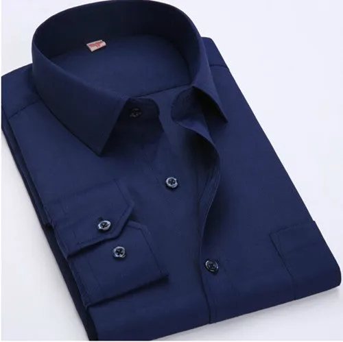 New Men's work shirts Long sleeve dress shirts