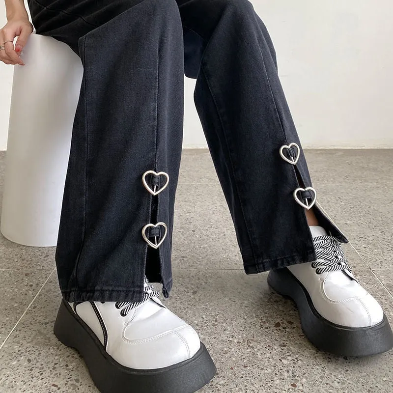'Not a Phase' Black Grunge Alt Baggy Pants