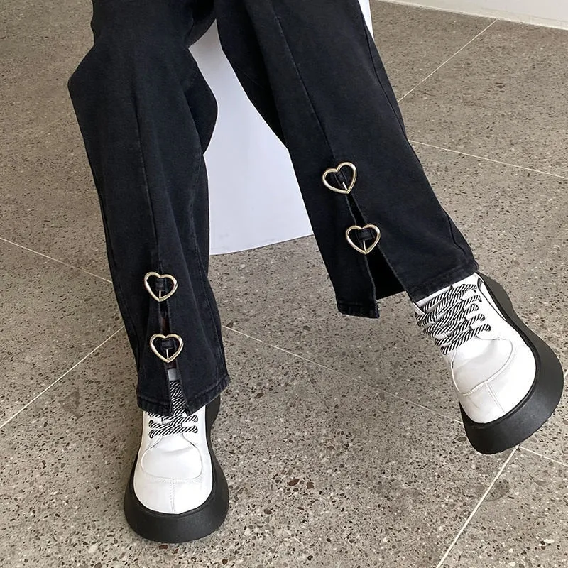 'Not a Phase' Black Grunge Alt Baggy Pants