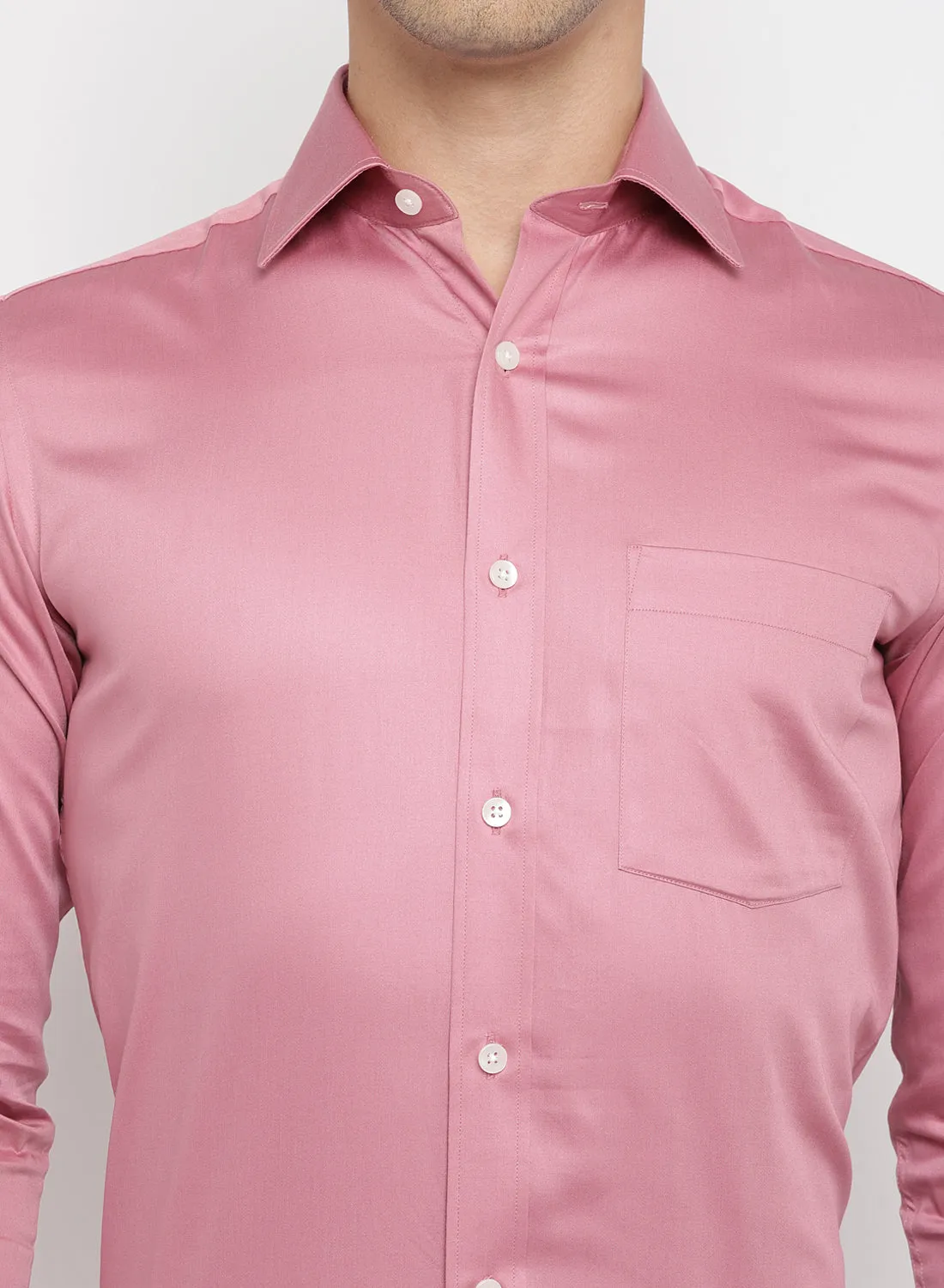 Onion Pink Cotton Full Sleeve Shirt