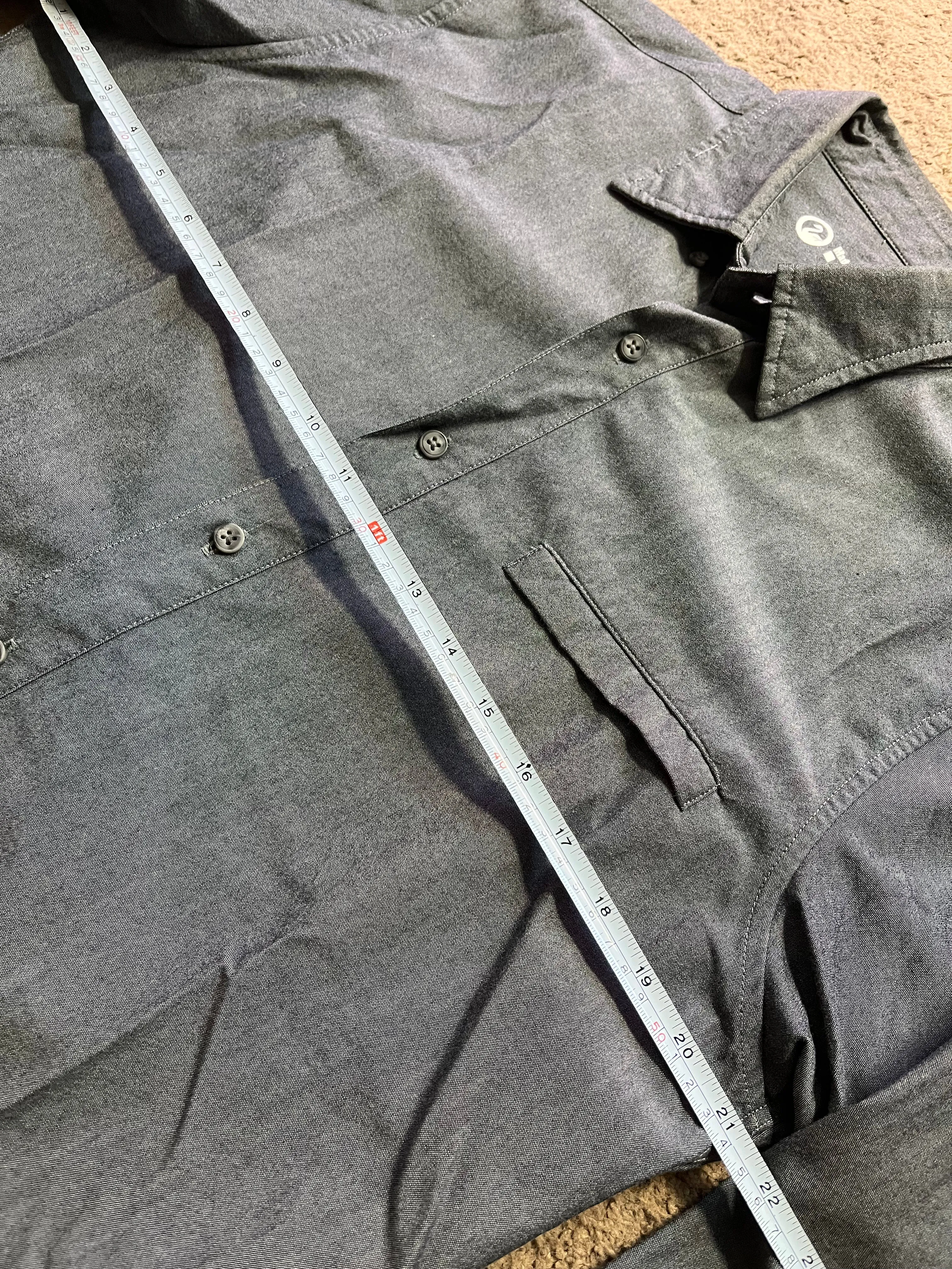 Outlier merino co pivot long sleeve shirt - gray medium