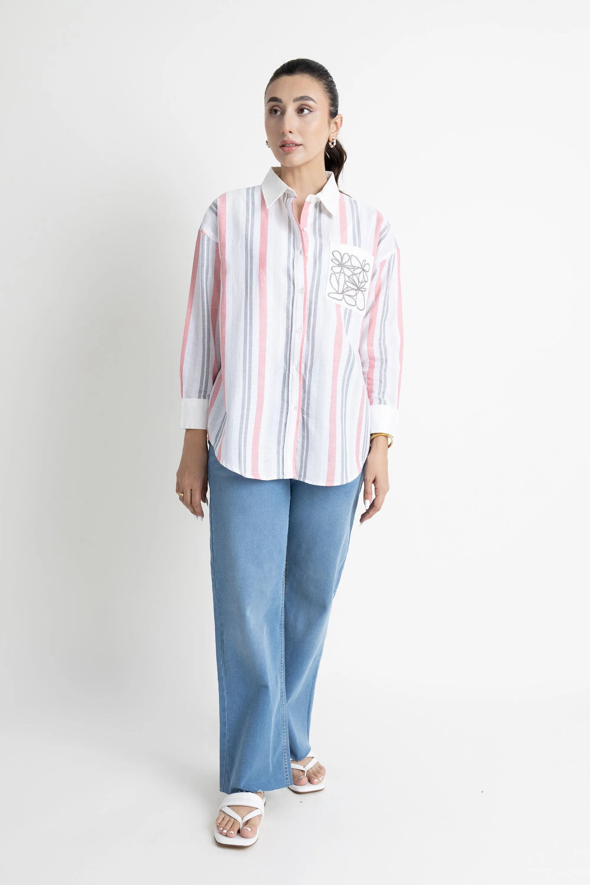 Oversized Striped Shirt